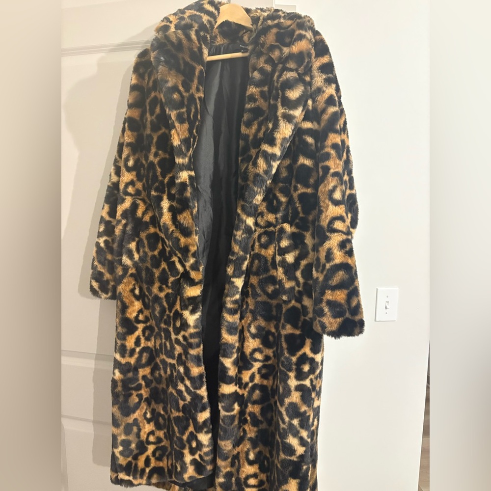 Forever 21 Leopard Print Teddy Jacket